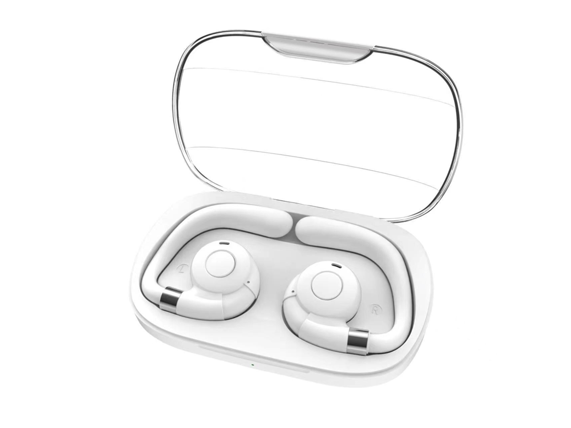 Auriculares abiertos, resistentes al agua, Bluetooth, blancos