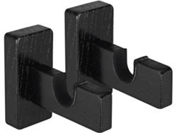 Soporte Pared Madera Resistente Palos Hockey Hielo Accesorio Almacenamiento Horizontal Equipo Montaje Negro