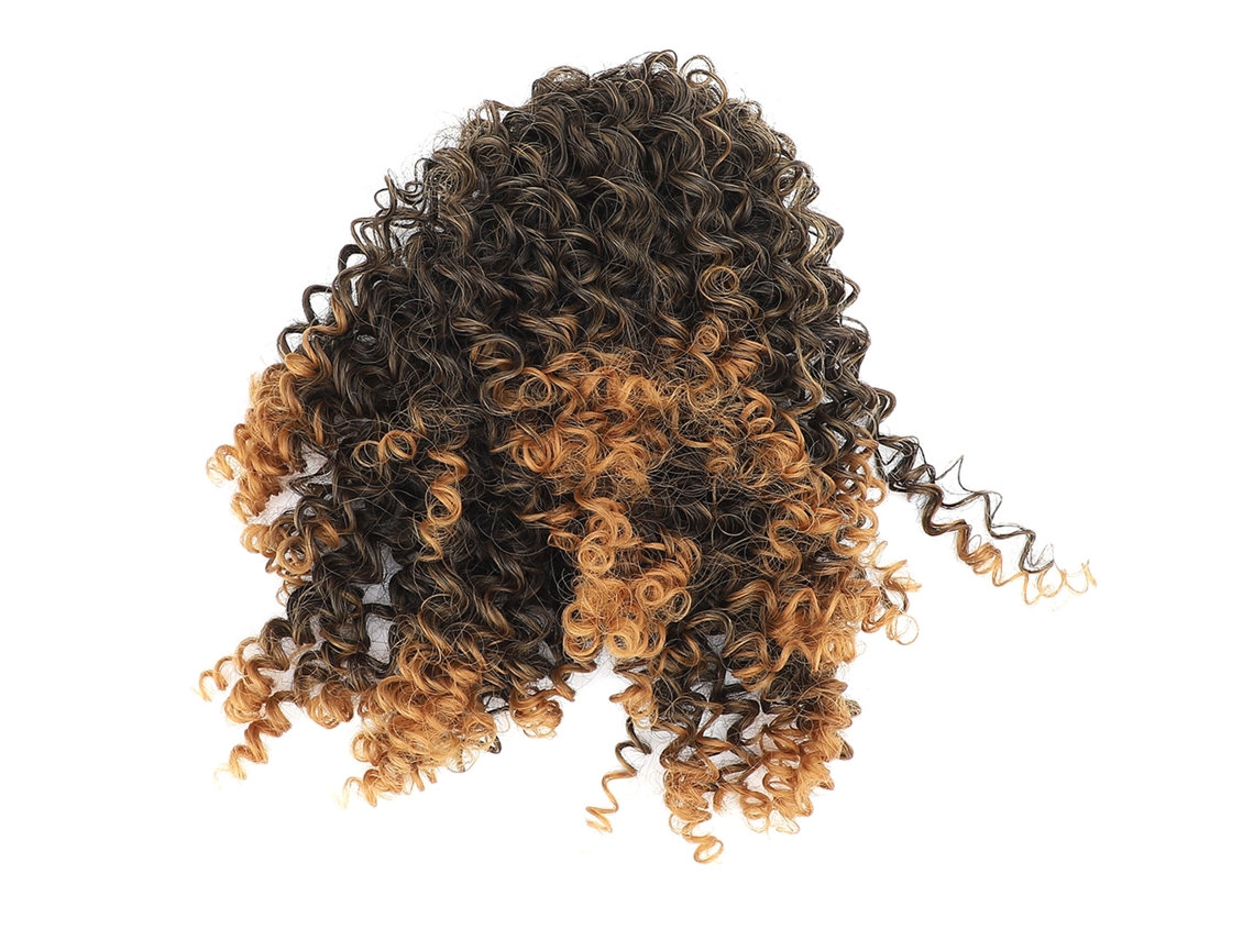 Pieza De Cabello Y Extensión De Cola De Caballo Rizada Corta Para Mujeres Y Niñas