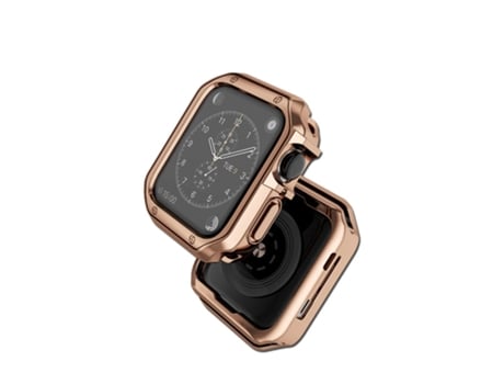 Caja de reloj con bisel de TPU para Apple Watch Series 3, 2 y 1 de 38 mm (oro rosa)