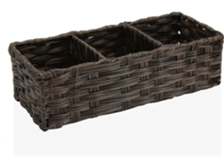 Cesta BIGBUY HOME (Marrón - Polietileno - 15,2 x 10,2 x 35,6 cm) )