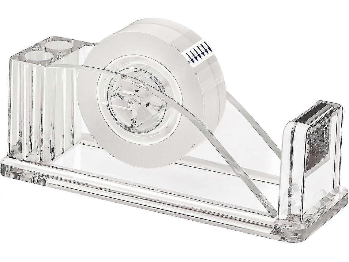 Dispensador de cinta acrílica transparente, soporte antideslizante para cortador de cinta, de sobremesa acrílica, GOKOCO