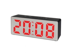 Reloj despertador digital con espejo negro Sanda SD 4122