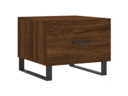 Maison Exclusive - Mesa De Centro Madera Contrachapada Roble Marrón 50x50x40 Cm