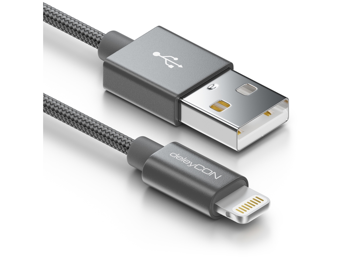 Cable Teléfono Móvil Usb DELEYCON Gris