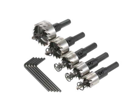 Sierras perforadoras HSS, 5 uds., taladros de apertura, sierras perforadoras expandibles y adaptadores con estuche de almacenamiento separado y lla...