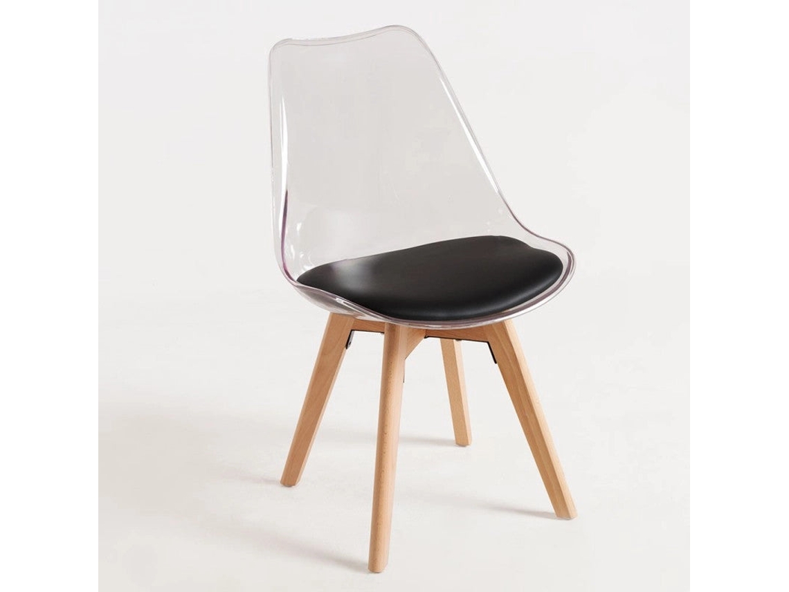 DUDECOR Silla Skagen Transparente Negro