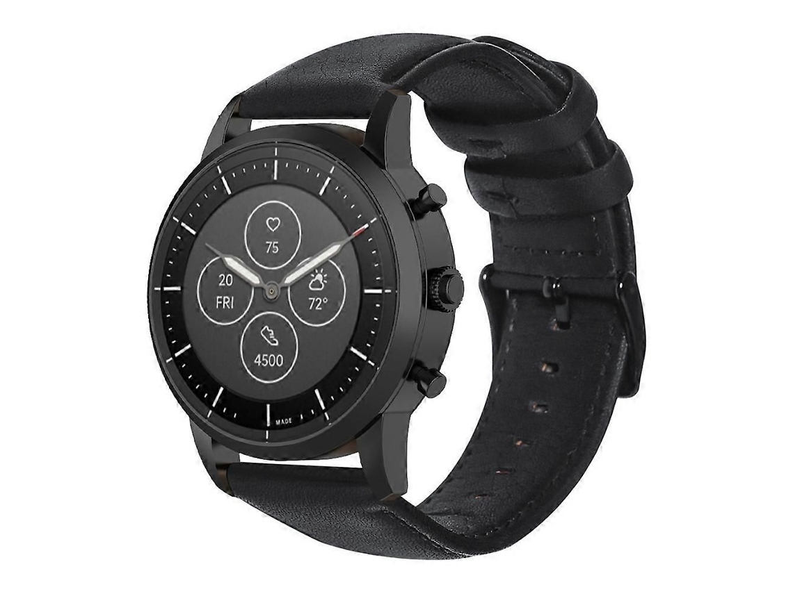 Pulseira De Couro Encerado Para Smartwatch Fossil Hybrid Hr