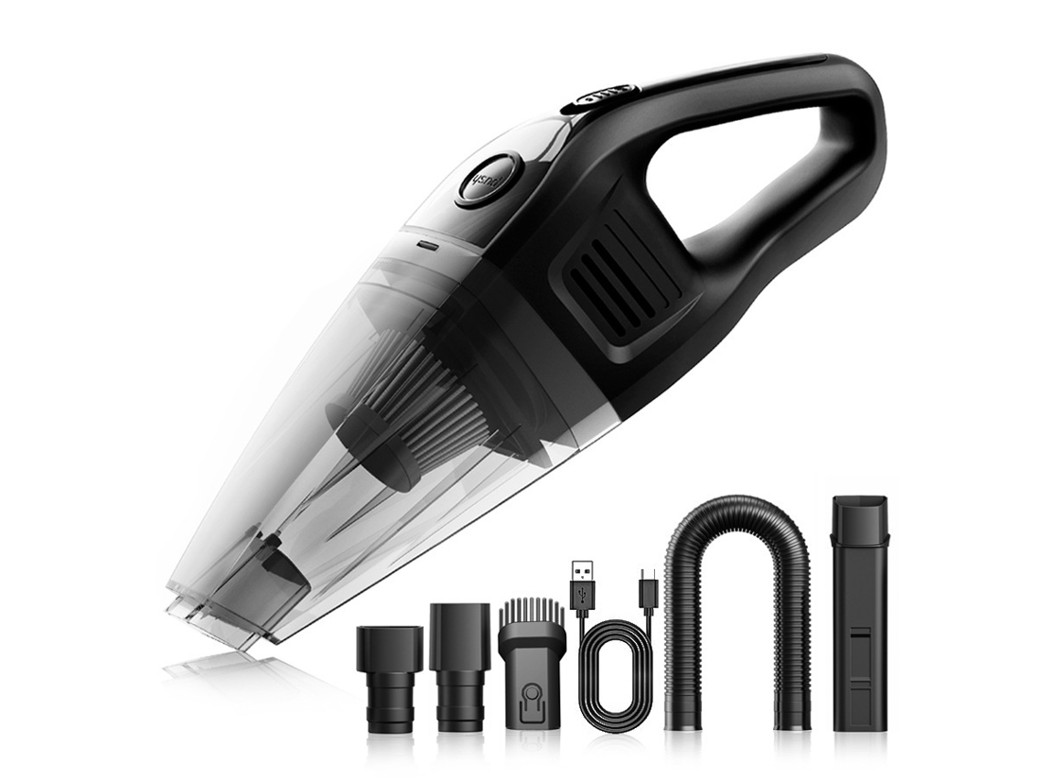 Aspiradora mini Digitallab portátil recargable para casa y coche (negra)