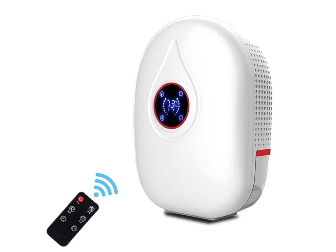 Deshumidificador eléctrico MDUG con control remoto y tanque de agua de 500 ml para uso doméstico y de mesa (500 ml)
