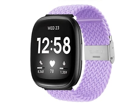 Pulsera Trenzada Flexible para Fitbit de Google Versa 4 Púrpura VEANXIN