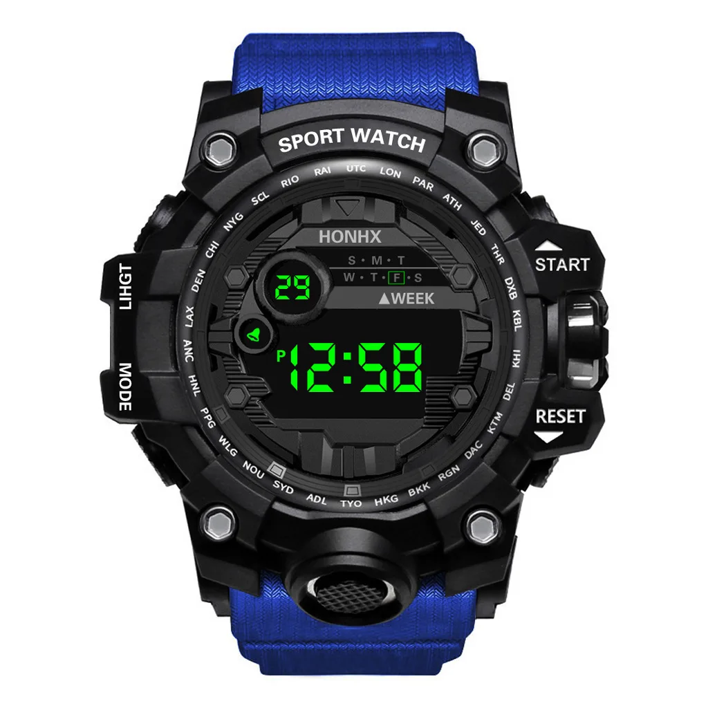 Reloj deportivo para hombre, impermeable, luminoso, multifuncional, digital y electrónico, adecuado para niños y niñas.