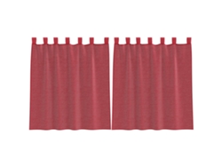 Maison Exclusive - Cortinas De Gasa Con Bolsillos Para Varillas 2 Uds. Rojo Vino