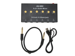 Mini Interfaz De Entrada/salida Mono De 6 Canales/estéreo De 3 Canales Con Bajo Nivel De Ruido Para Micrófono, Guitarra Y Teclado.