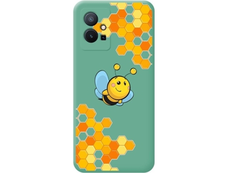 Carcasa para Vivo Y55 5G TUMUNDOSMARTPHONE Silicona Líquida Dibujos Verde