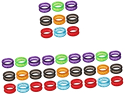 Anillos De Silicona Para Dedos (36 Piezas) Para Mayor Comodidad Al Usar Tijeras, Peluquería Y Cuidado Personal.