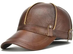 Gorra De Béisbol De Cuero Genuino Para Hombre, Gorro De Piel De Vaca, Te Mantiene Abrigado, Tamaño Ajustable.