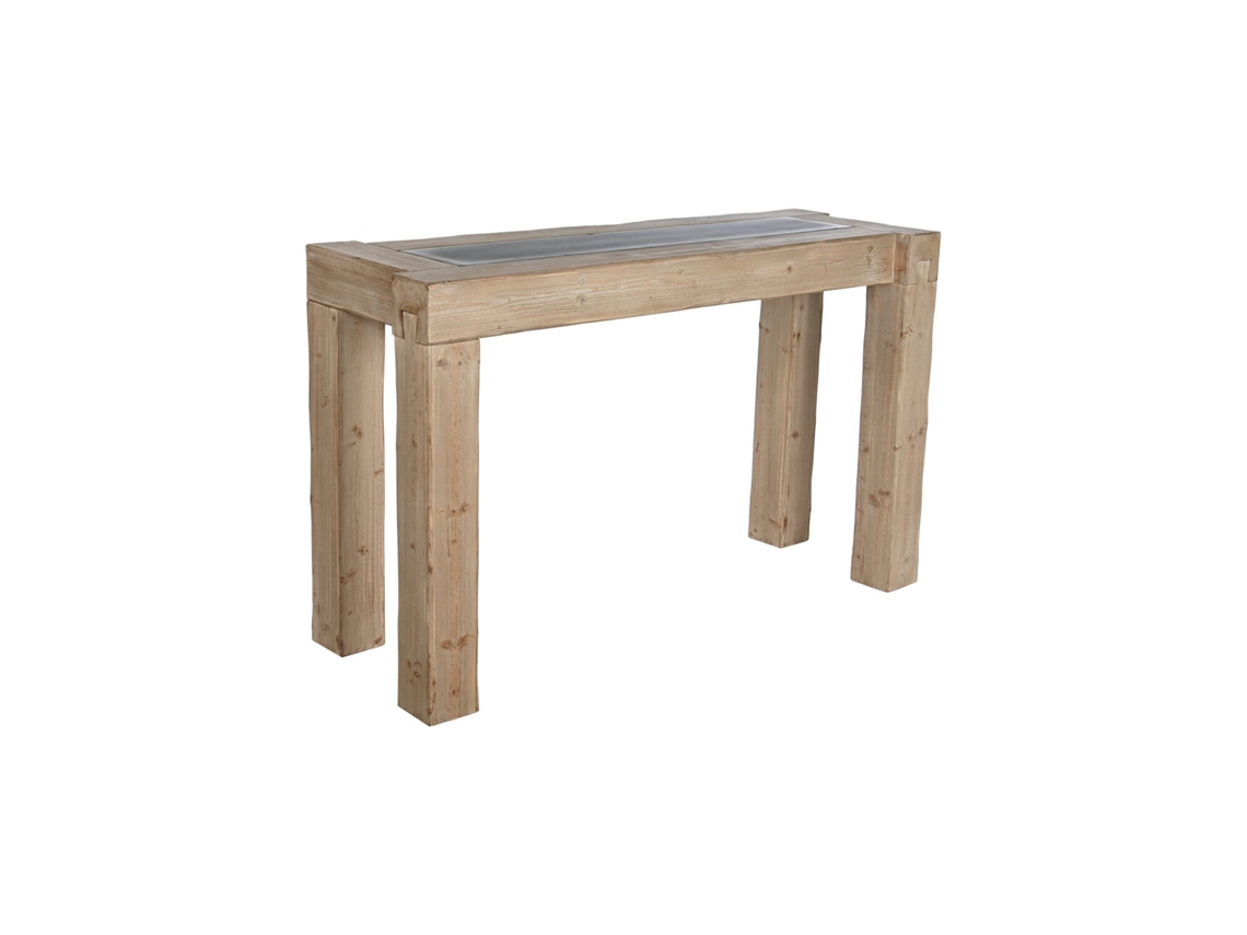 Consola Abeto Mdf Natural 155x45x90,5cm