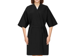 Blusa Ciieeo Negra Para Spa En Poliéster Poliamida, Prenda Multifuncional Para Peluquería Fácil De Usar.