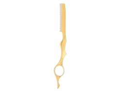 Faca de desbaste de franja em aço inoxidável 2026, faca de corte de cabelo portátil, ferramenta dourada para estilização de cabelo
