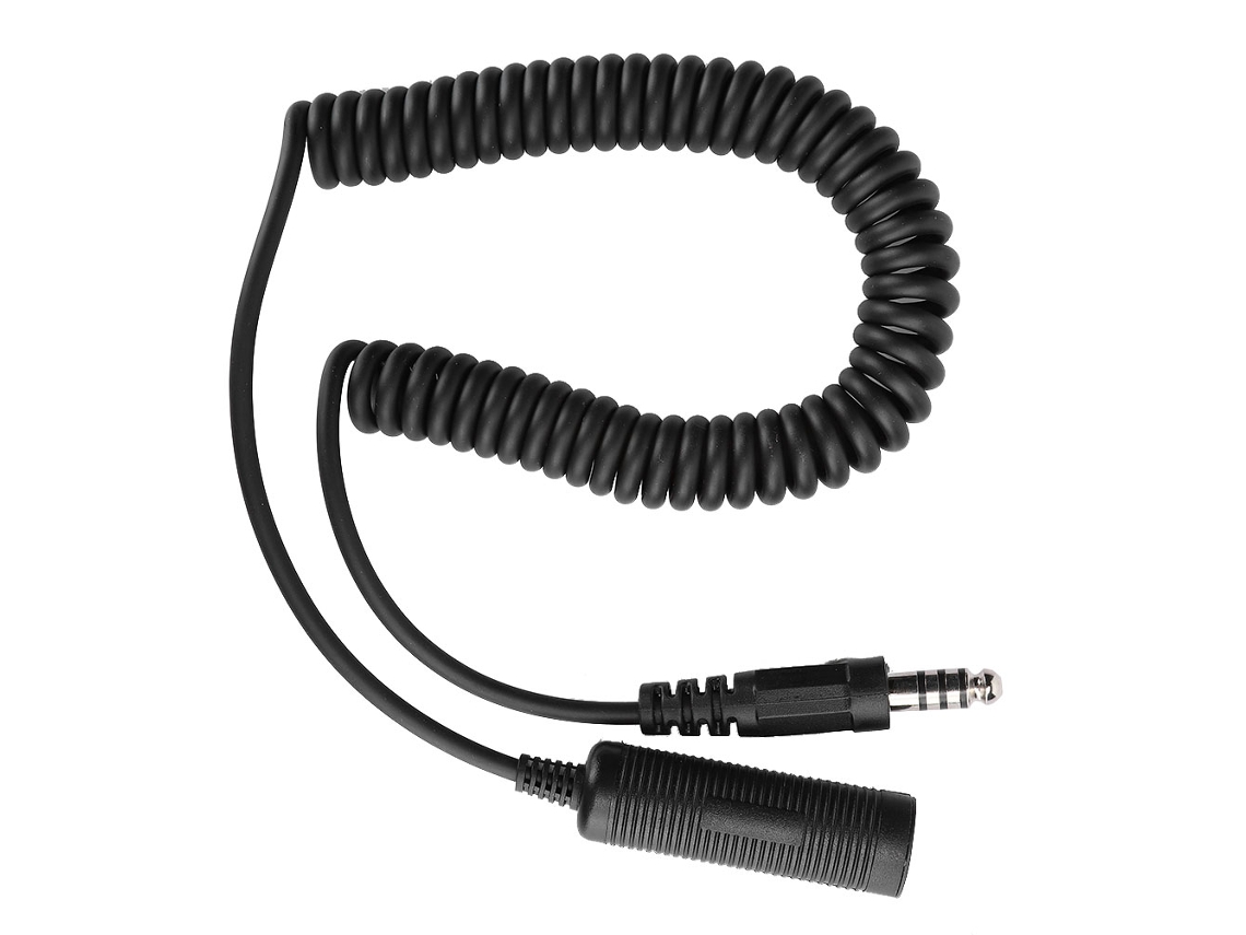 Cable De Extensión Para Auriculares De Helicóptero Militar U-92a/u A U-174/u