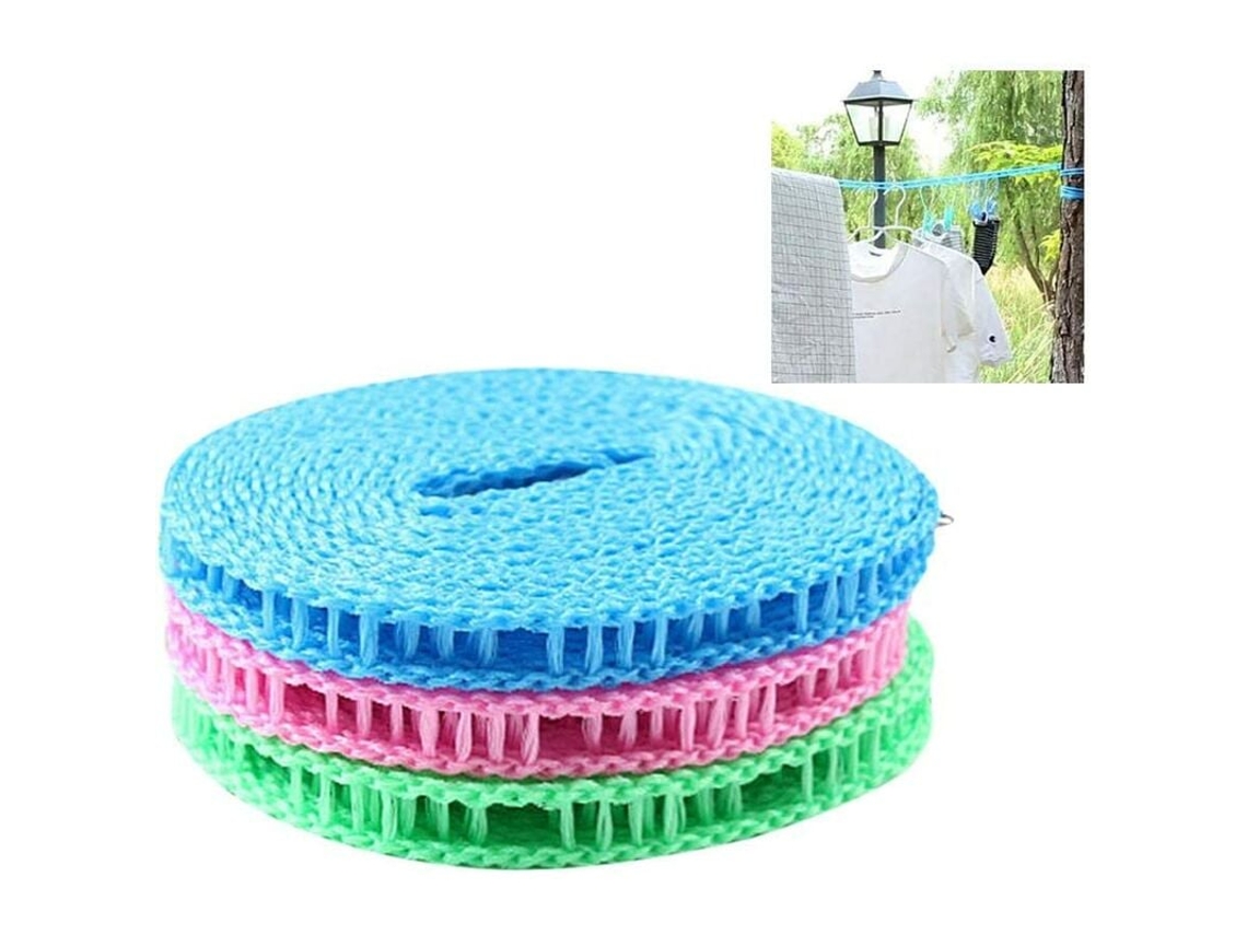 MEOIRUERY Tendedero portátil para uso en interiores y exteriores, diseño antideslizante de polietileno superresistente, compartimentos resistentes al viento, te