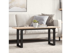 Mesa De Centro | Mesa De Café | Mesa De Salón Marco O Madera Maciza Pino Y Acero 110x40x45 Cm
