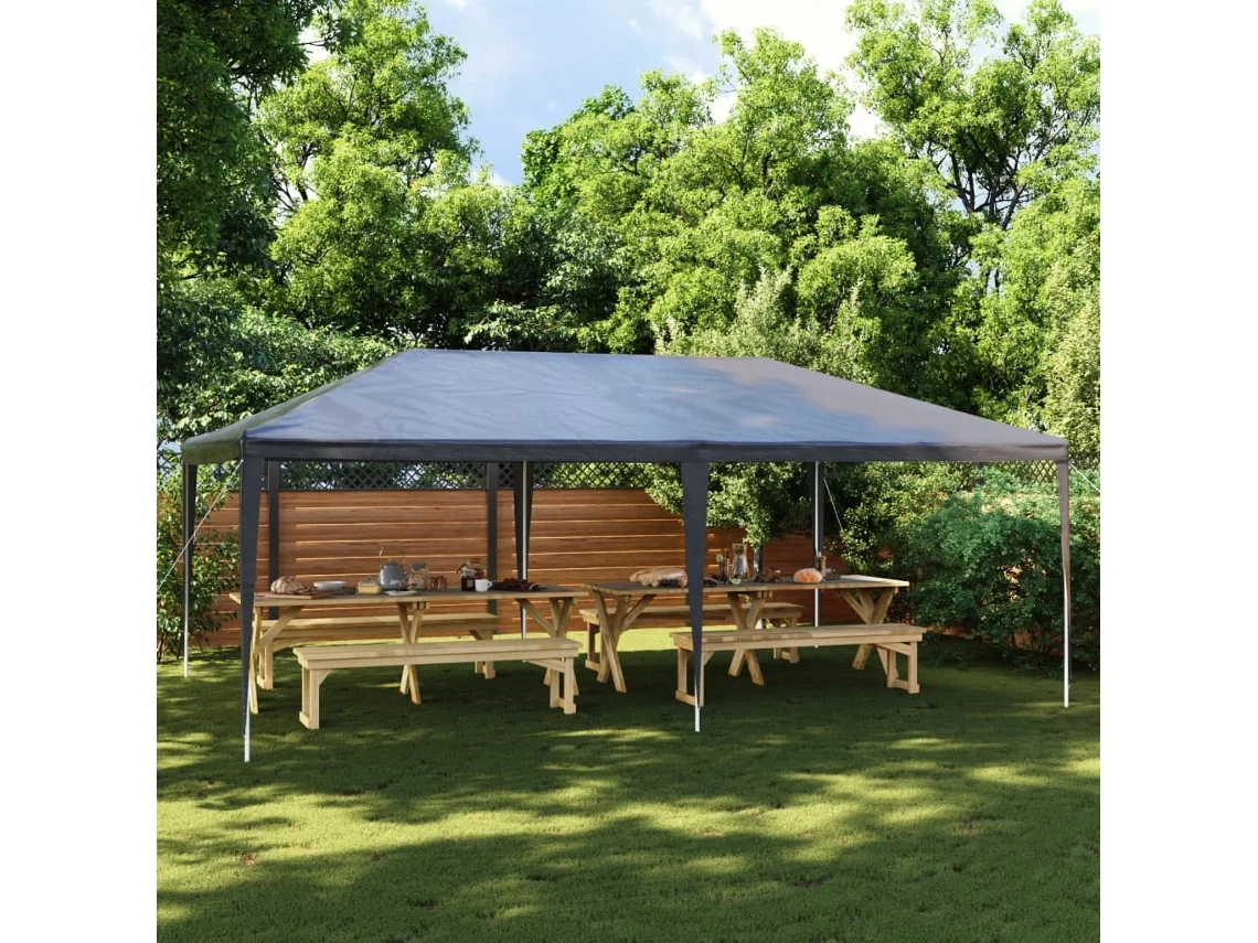 Carpa para fiestas 4x6 m 90 g/m² antracita Dkd Home Decor