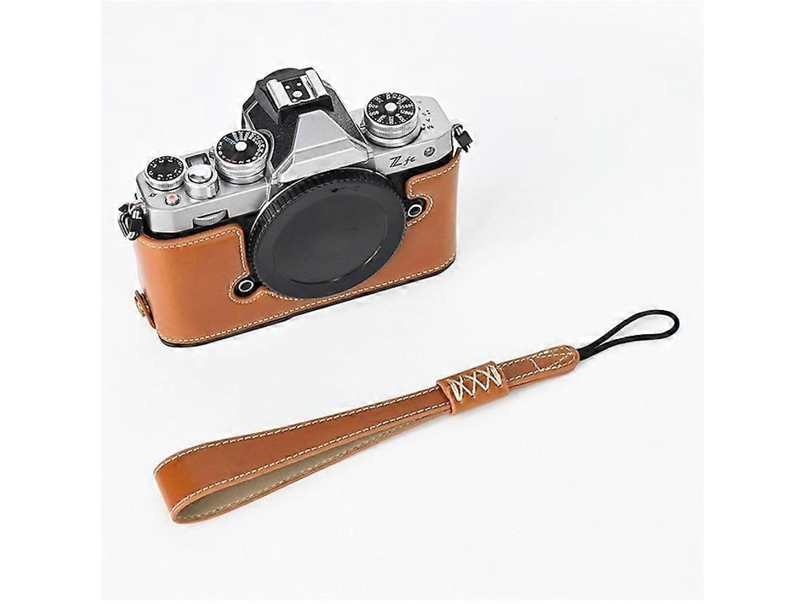 Bolsa para cámara, funda protectora de piel sintética, de medio cuerpo, con ranura para batería, compatible con Nikon Z Fc Facpoet