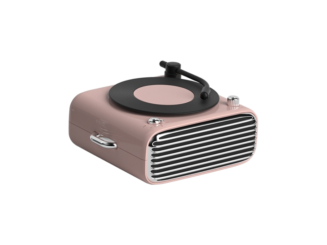 Altavoz Bluetooth Csyy Bfq 06, sonido Hi-Fi retro, rosa