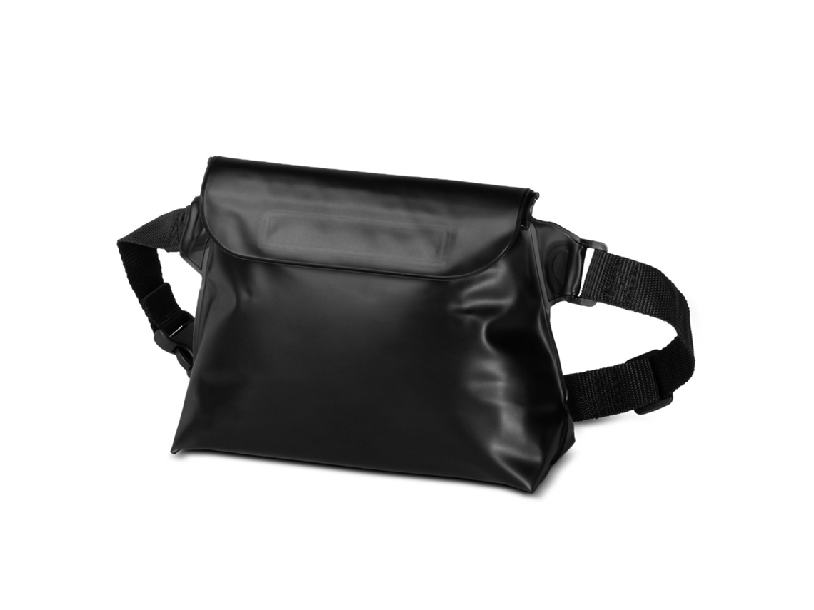 Riñonera impermeable de PVC negra Hurtel