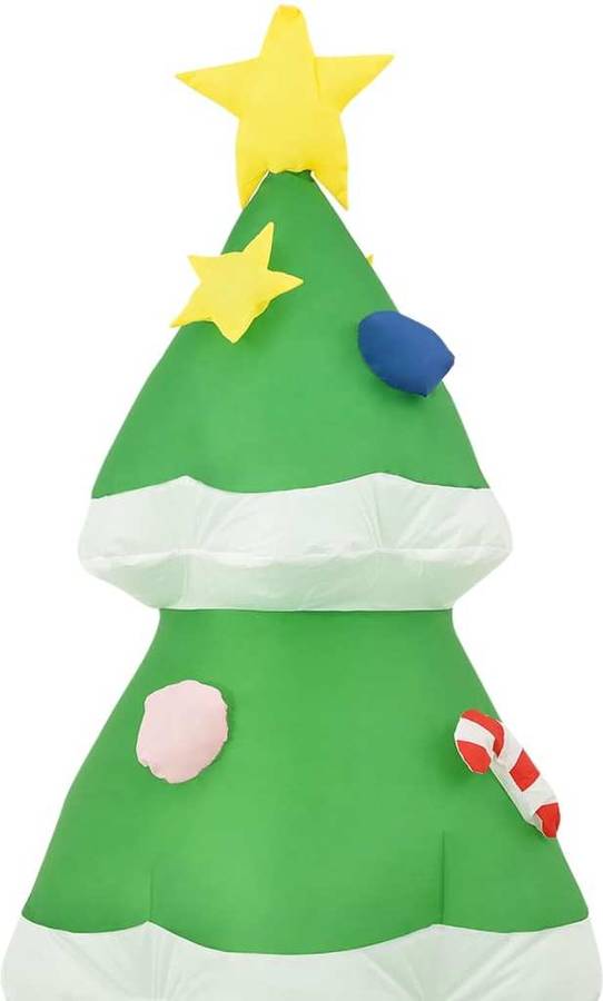 Figura de Navidad VIDAXL Árbol de Navidad Hinchable con Luces Led 240 Cm (Tela - Multicolor)