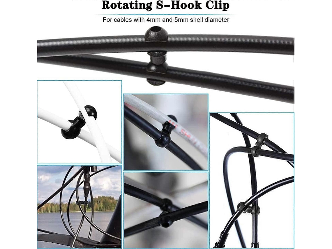 Capa para cabos de freio e câmbio Rebe para bicicletas, com 2 cabos Bowden, resistente às intempéries, para MTB, BMX e diversos modelos.