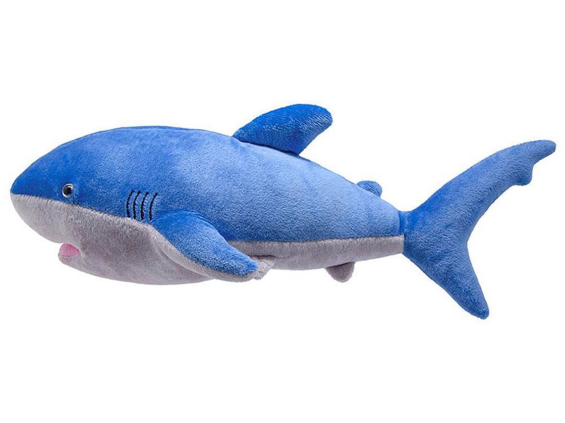 Peluche WILD PLANET Tiburón Azul (38 x 12 x 15 cm - Poliéster)