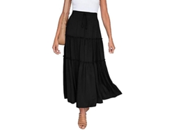 2026-falda Plisada Boho De Verano Para Mujer Falda Casual Asimétrica Midi De Color Sólido