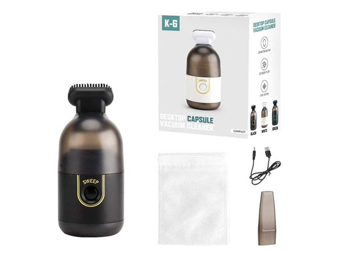 Aspiradora de mano Mini aspiradora inalámbrica de mano para escritorio aspiradora de mano para oficina coche negro B8551