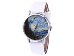 Reloj De Pulsera De Cuarzo Unisex Con Correa De Pu Zhoulianfa T438-yx (blanco)