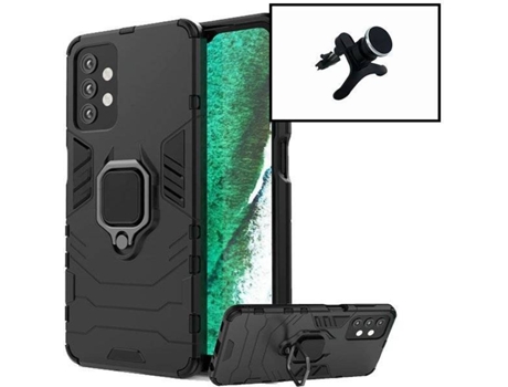 Carcasa + Soporte Magnético Reforzado Samsung Galaxy A52 5G PHONECARE Military Defender Negro