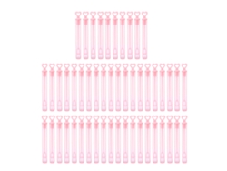 50 mini varitas rosas para hacer burbujas con forma de corazón para niños