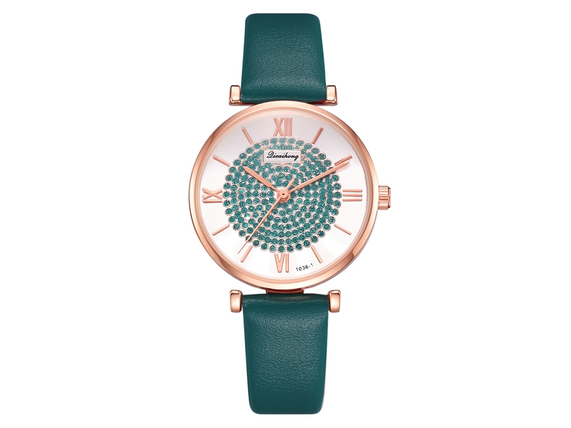 Reloj De Pulsera Unisex Informal De Cuarzo Con Correa Sencilla De Pu (verde)