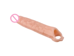 Manguito De Silicona Para Pene Adulto Suave Grueso Extensor Flexible Color Carne
