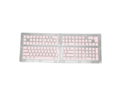 Teclas de teclado translúcidas color pudín rosa