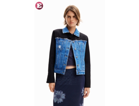 Chaqueta de Mujer DESIGUAL Vaquera Wheeler Mezclilla Azul (S)
