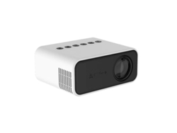 Miniproyector LED portátil para niños, compatible con teléfonos móviles. Estándar europeo, color blanco. Sfushos