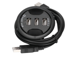 Concentrador Usb 2.0 Con 3 Puertos, Estación De Acoplamiento Redonda Para Escritorio, No Requiere Fuente De Alimentación Externa.