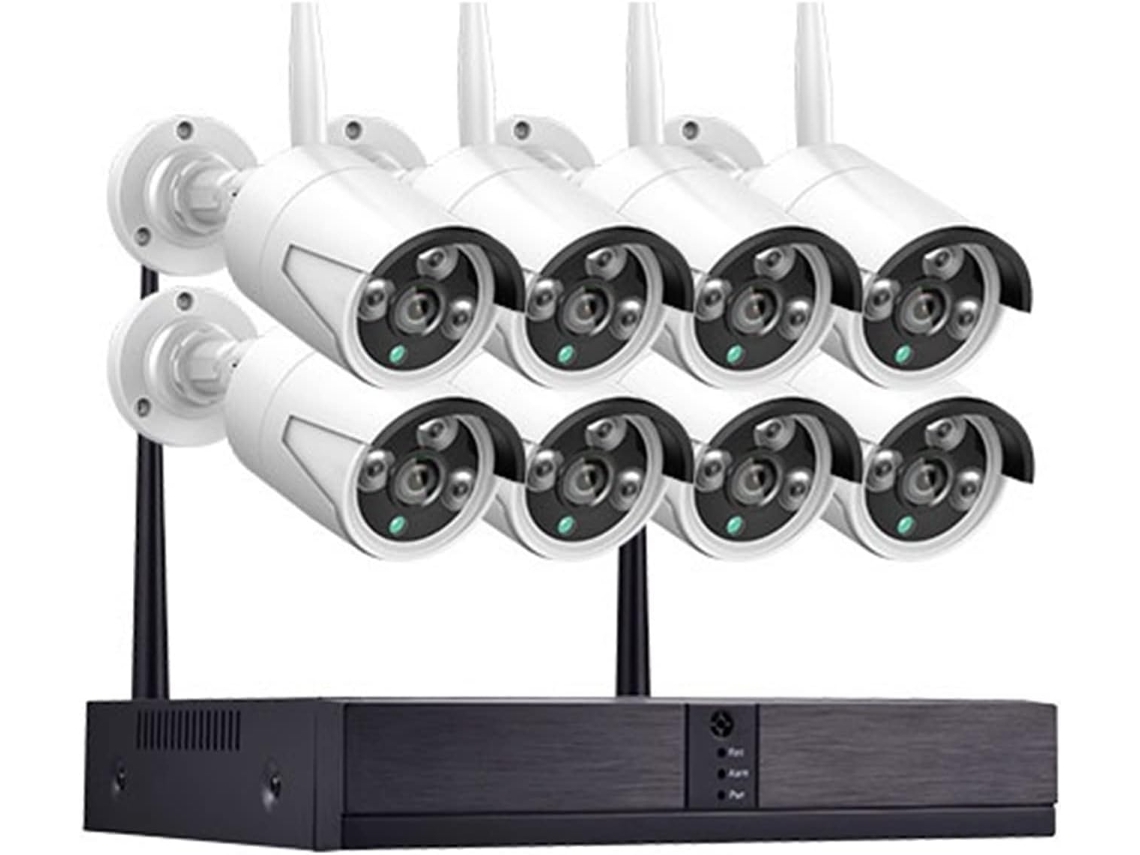 Sistema De Cámaras De Seguridad Inalámbricas Wifi De 8 Canales Para El Hogar