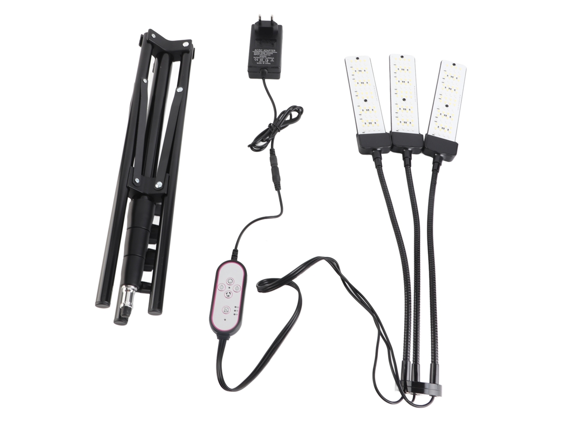Lámparas Led De Espectro Completo Para El Cultivo De Plantas De Interior Con Trípode Ajustable Y Control Remoto.