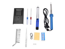 Kit De Soldador Eléctrico 9 Em 1 Com Base, Bomba De Desoldar, Pinças E Colofonia 40w