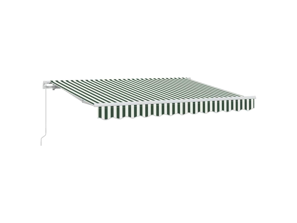 Toldo retráctil Vidaxl de poliéster verde