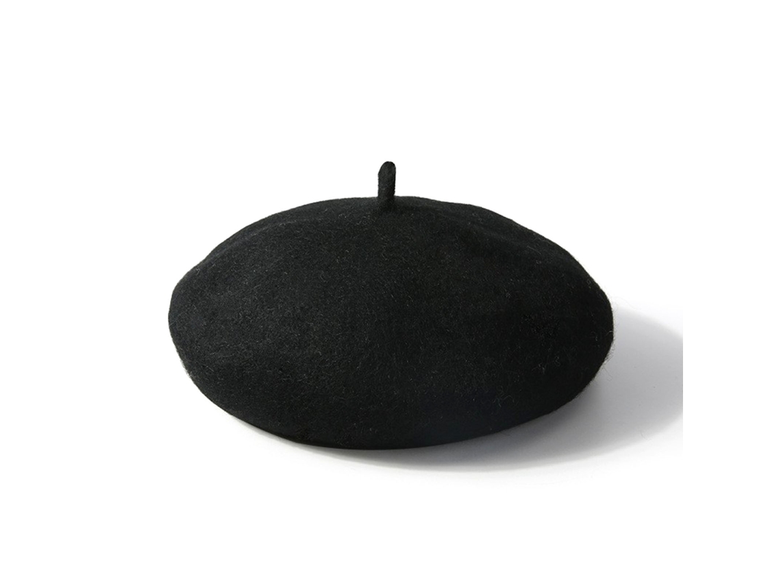 Boina Francesa Negra Para Mujer, Cómoda Para Invierno Y Otoño, Accesorio De Moda.